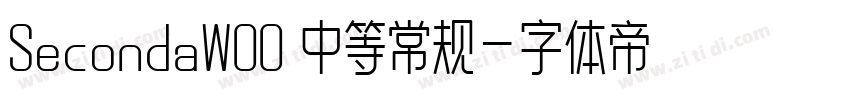 SecondaW00 中等常规字体转换